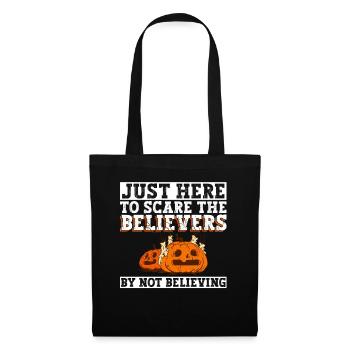 Athéisme athée Anti Église Halloween - Sac en tissu - noir - Devant