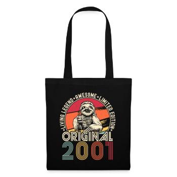 2001 Birthday vintage vintage sloth gift - Tote Bag - black - Front