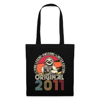 2011 Birthday vintage vintage sloth gift - Tote Bag - black - Front