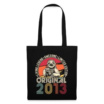 2013 Birthday vintage vintage sloth gift - Tote Bag - black - Front