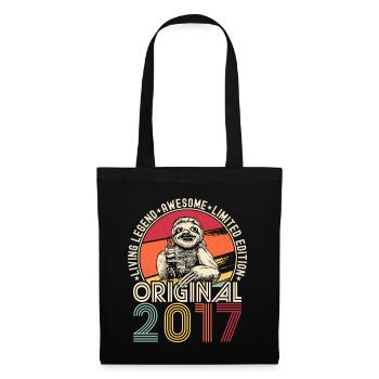 2017 Birthday vintage vintage sloth gift - Tote Bag - black - Front