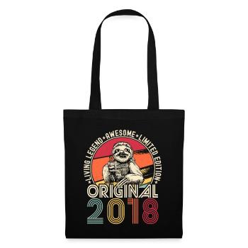 2018 Birthday vintage vintage sloth gift - Tote Bag - black - Front