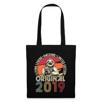 2019 Birthday vintage vintage sloth gift - Tote Bag - black - Front