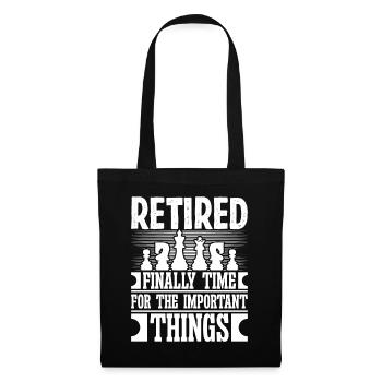 Retiré enfin Il est temps pour l’important - Sac en tissu - noir - Devant