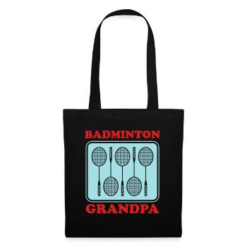 Badminton Grandpa Sport Badminton Player Cadeau - Sac en tissu - noir - Devant