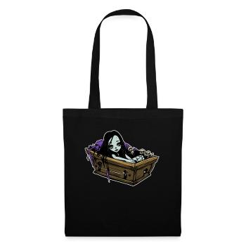 Romantic Goth in Coffin - Gothic Emo Grufti - Tote Bag - black - Front