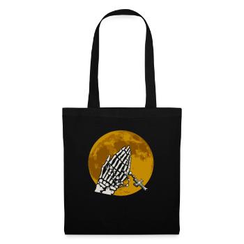 Mains squelettiques priantes - Gothique gothique - Sac en tissu - noir - Devant