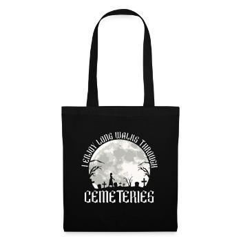I like long walks through cemeteries Gothic - Tote Bag - black - Front