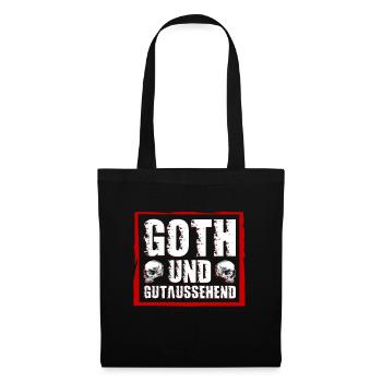Goth und Gutaussehend - Gothic Goth Girl - Stoffbeutel - Schwarz - Vorne