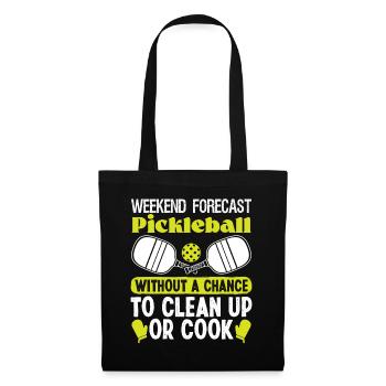 Weekend Forecast Pickleball - Tote Bag - black - Front