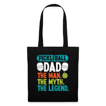 Pickleball Dad the Man - Stoffbeutel - Schwarz - Vorne