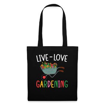 amour Jardinage - Sac en tissu - noir - Devant