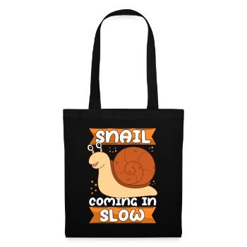 Escargot drôle d’escargots cadeau - Sac en tissu - noir - Devant
