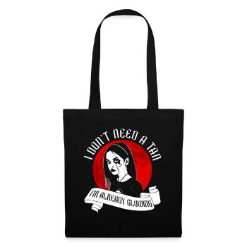 Je n’ai pas besoin de bronzage, je brille - Moontan Gothic - Sac en tissu - noir - Devant