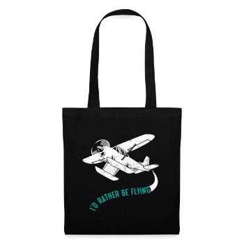I'd rather be Flying - Stoffbeutel - Schwarz - Vorne