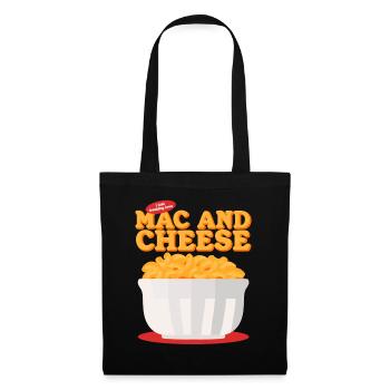 Makkaroni Und Käse | Mac And Cheese Geschenk - Stoffbeutel - Schwarz - Vorne