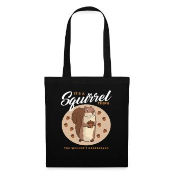 Cute Squirrel Squirrel Gift - Tote Bag - black - Front