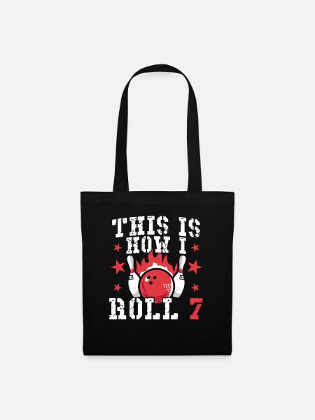 Bowling Design Birthday - Stoffbeutel - Schwarz