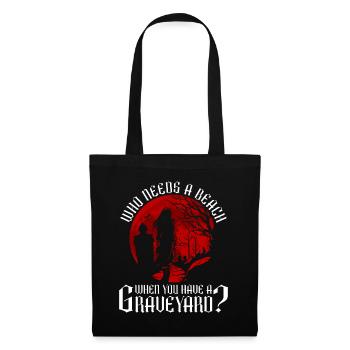 Cimetière Moontan-gothique Goth Fille Disant - Sac en tissu - noir - Devant