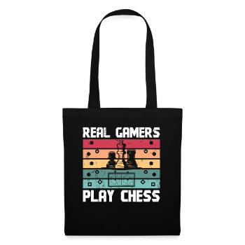 Real Gamer play chess - Tote Bag - black - Front