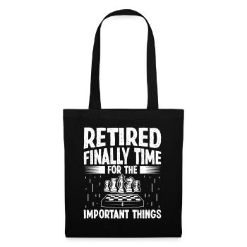 Retiré enfin Il est temps pour l’important - Sac en tissu - noir - Devant
