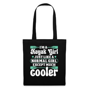 Je suis une fille avec kayak juste une fille normale - Sac en tissu - noir - Devant