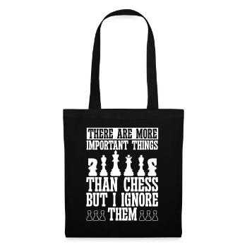 Des choses plus importantes que les échecs je les ignore - Sac en tissu - noir - Devant
