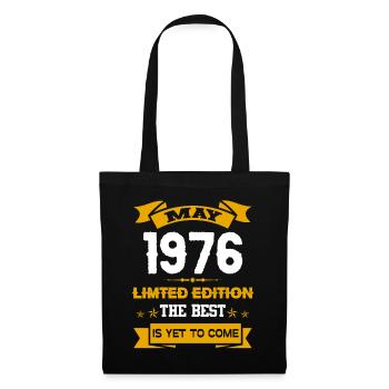 Mai 1976 Cadeau d’anniversaire - Sac en tissu - noir - Devant