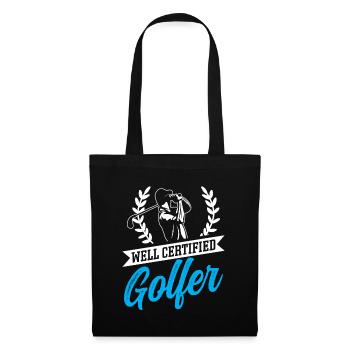 Design de golf parfait - Sac en tissu - noir - Devant