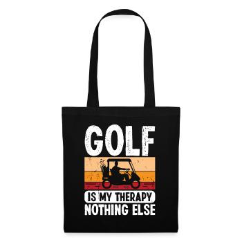 Golf nothing else - Stoffbeutel - Schwarz - Vorne