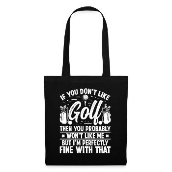 Design de golf parfait - Sac en tissu - noir - Devant