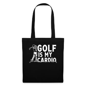Golf is my Cardio - Stoffbeutel - Schwarz - Vorne