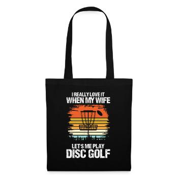 Let me play Discgolf - Tote Bag - black - Front