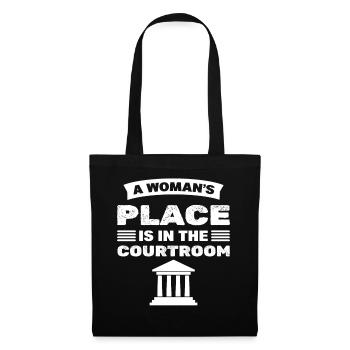 La place d’une femme est dans la salle d’audience Avocat - Sac en tissu - noir - Devant