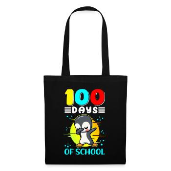 100 Schultage Kinder Schule Schüler Geschenk - Stoffbeutel - Schwarz - Vorne