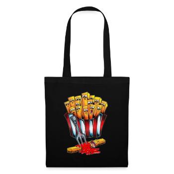 Mayo and ketchup Fast food Fatty food French fries - Tote Bag - black - Front