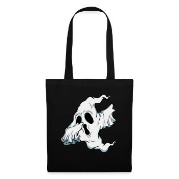 Dabbing Ghost Pumpkin Glowing Skeleton Halloween - Tote Bag - black - Front