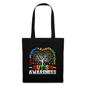 Love support accept understand autism - Tote Bag - black - Front