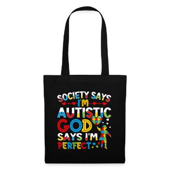 I'm autistic Boys Girls - Stoffbeutel - Schwarz - Vorne