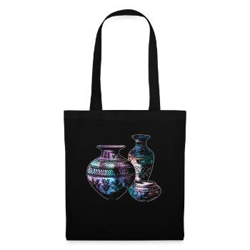 Magic Pottery Vase - Pottery Ceramic Artist - Tote Bag - black - Front
