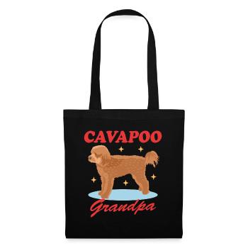 Cavapoo Grandpa | Cavoodle Hundebesitzer Geschenk - Stoffbeutel - Schwarz - Vorne