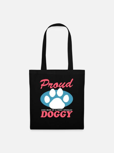 Hundemama Hundebesitzerin Frauchen Hunde Geschenk - Stoffbeutel - Schwarz