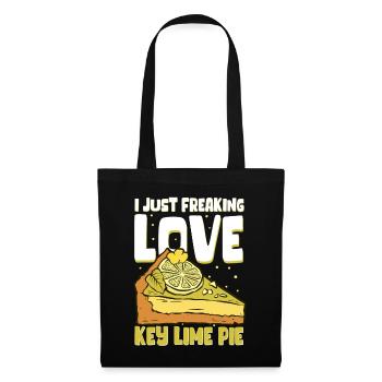 Gâteau à la lime Gâteau au citron Cadeau - Sac en tissu - noir - Devant
