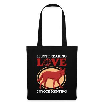 Hunter Huntress Hunting Hunting Hunting Permis de chasse Cadeau - Sac en tissu - noir - Devant