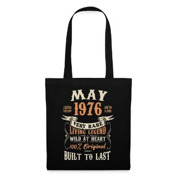 Mai 1976 Cadeau d’anniversaire - Sac en tissu - noir - Devant