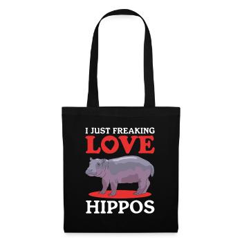 Hippo Baby Hippo Hippos Gift - Tote Bag - black - Front