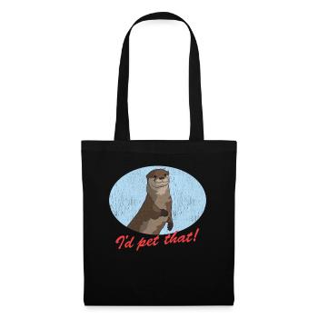 Loutre de mer Loutre Cadeau de loutre - Sac en tissu - noir - Devant