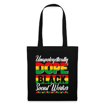 Unapologetically Worker african Design - Stoffbeutel - Schwarz - Vorne