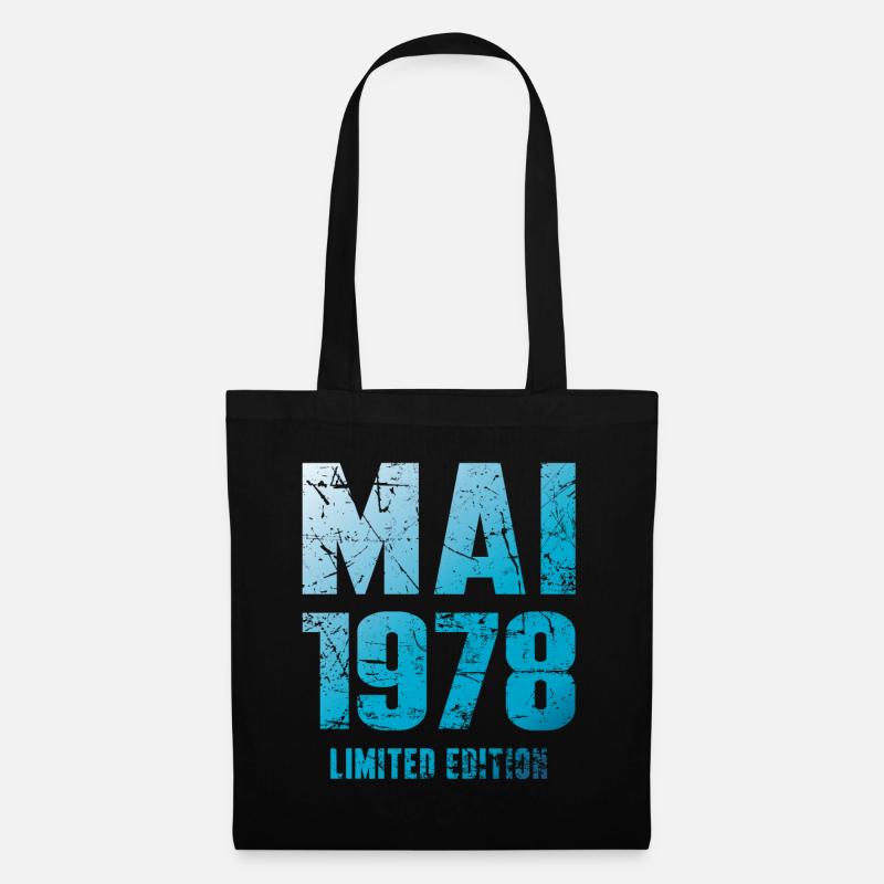 Mai 1978 Limited Edition Geburtstag Geschenk - Stoffbeutel - Schwarz