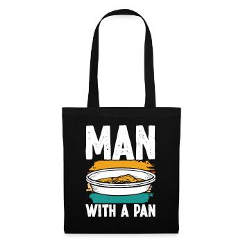 Man with a Pan - Tote Bag - black - Front